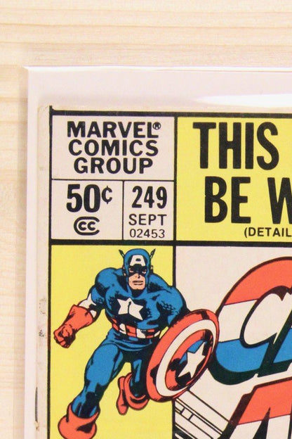 Captain America #249 – Marvel (1980) 8.0 VF John Byrne story | Newsstand Signed Byrne