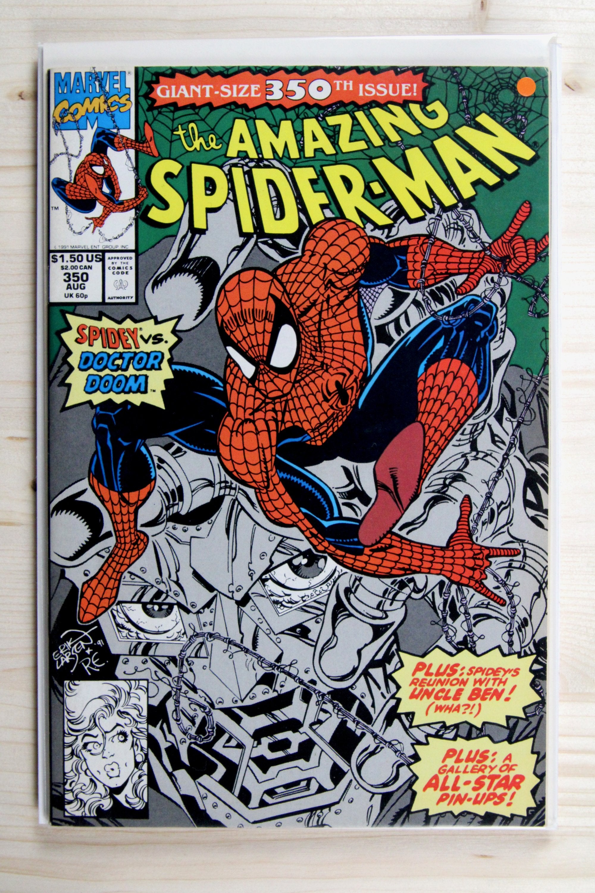 The Amazing Spider-Man #350 – Marvel (1991) 9.4 NM Erik Larsen art | Joe Sinnott