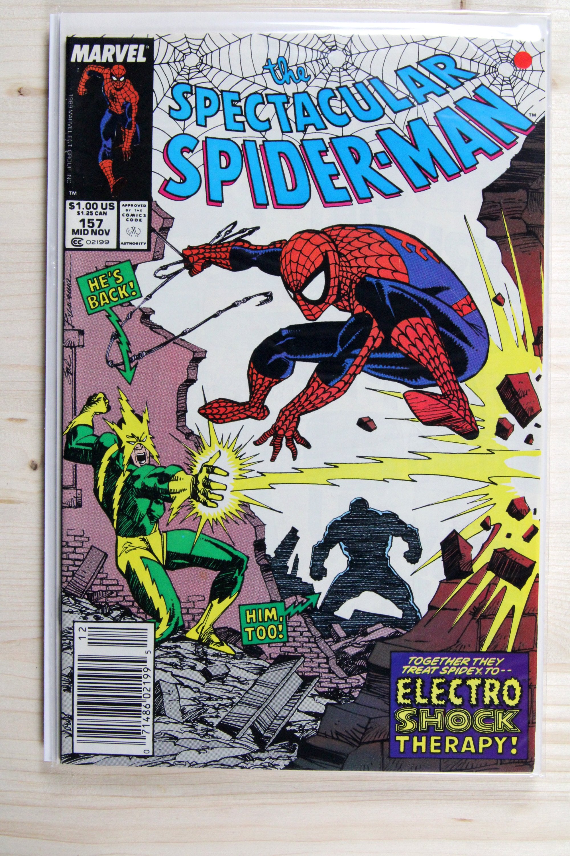 The Spectacular Spider-Man #157 – Marvel (1989) 9.0 VF/NM Newsstand
