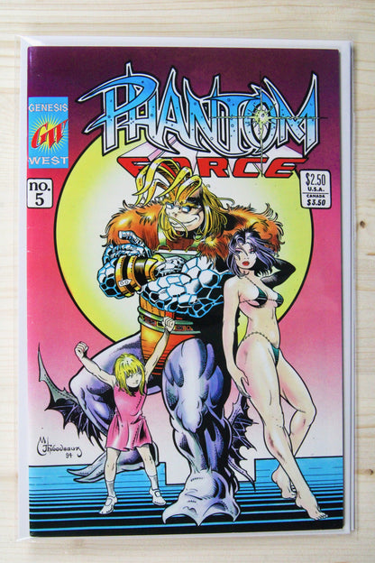 Phantom Force #1,3,4,5,6,7,8  Genesis West (1990) (7 Issues) Run Lot