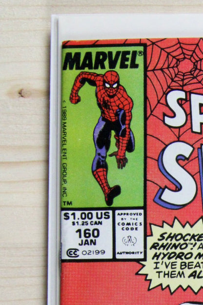 The Spectacular Spider-Man #160 – Marvel (1990) 9.0 VF/NM "Avengers" Acts of Vengeance | Newsstand