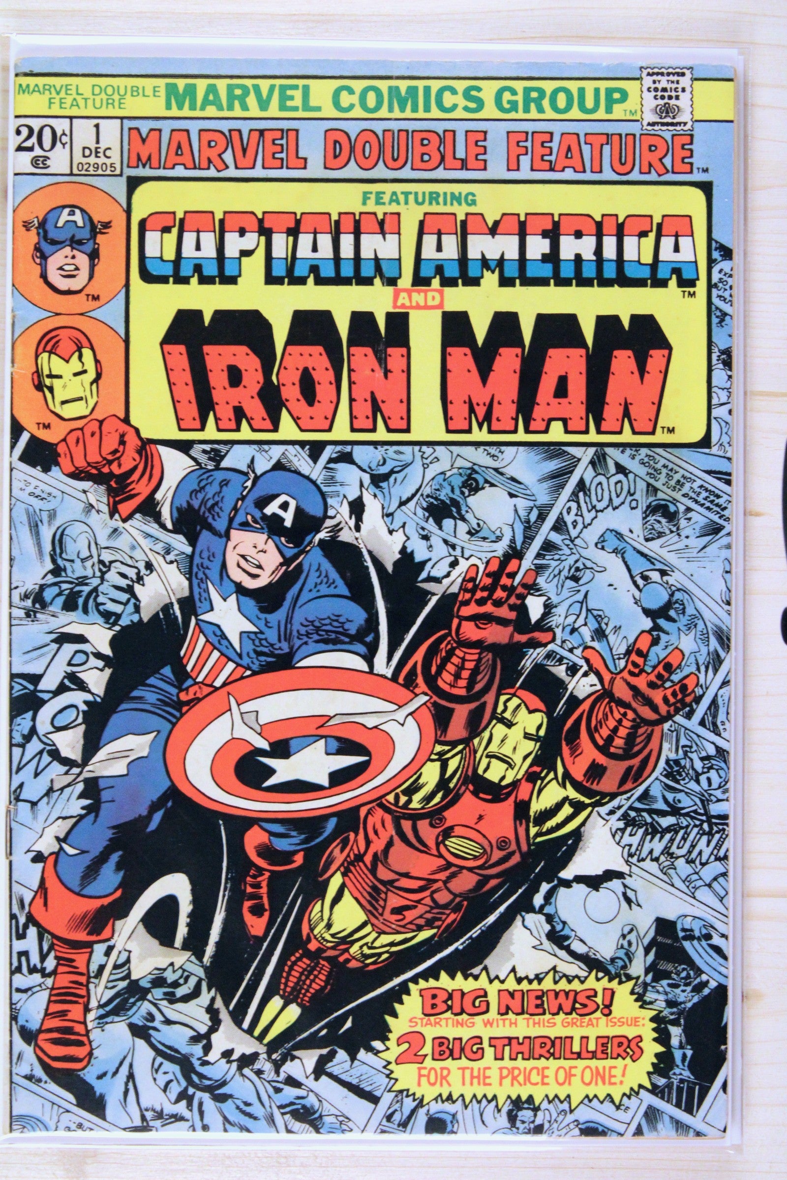 Marvel Double Feature #1 – Marvel (1973) 6.0 FN Jack Kirby art | John Romita cover