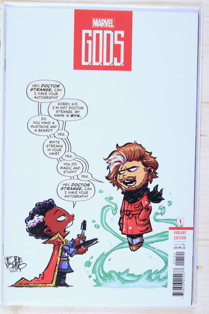 G.O.D.S. #1 – Marvel (2023) 9.6 NM+ Jonathan Hickman story | Skottie Young Baby Variant Edition