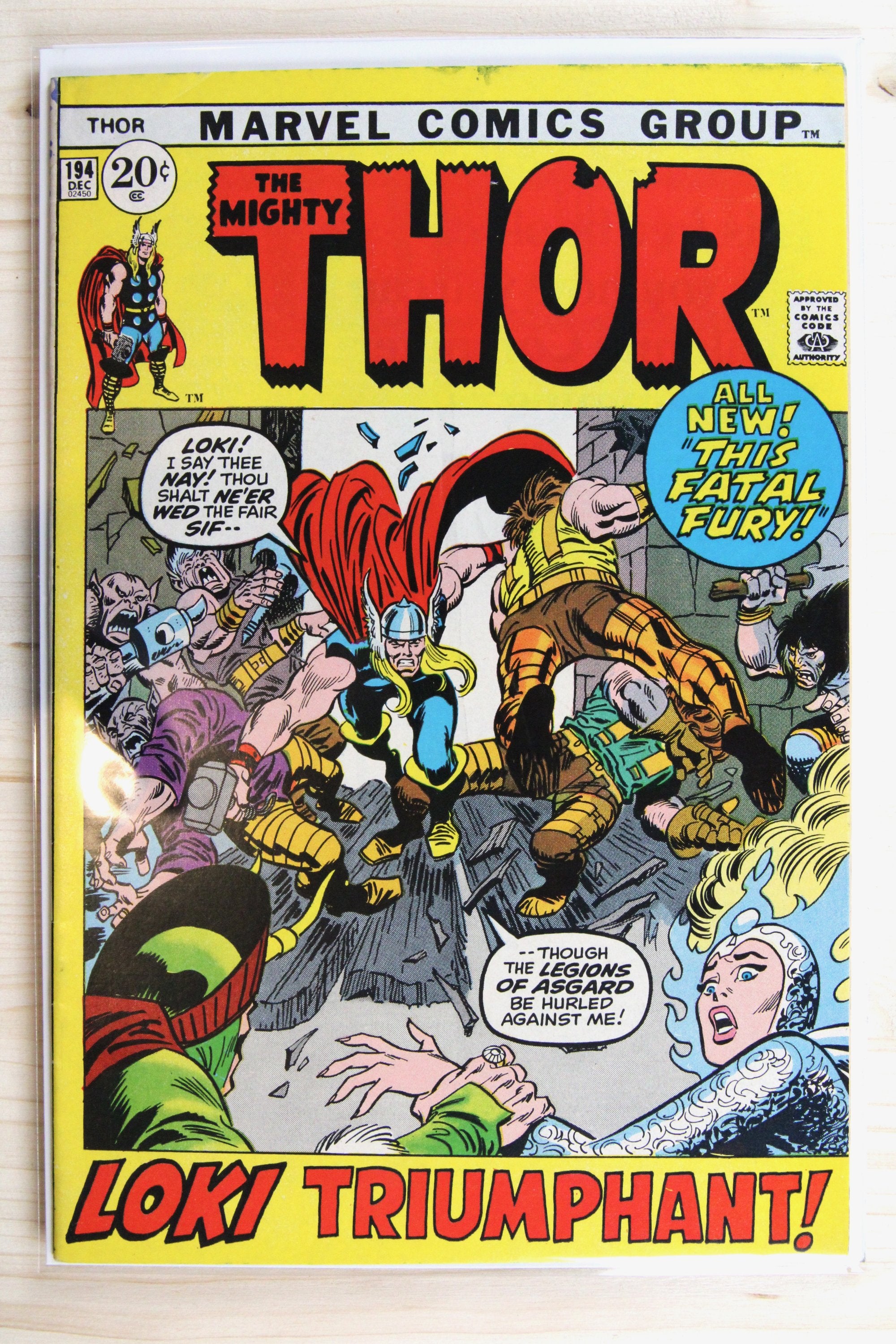 Thor #194 – Marvel (1971) 5.5 FN- Stan Lee