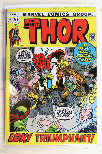 Thor #194 – Marvel (1971) 5.5 FN- Stan Lee