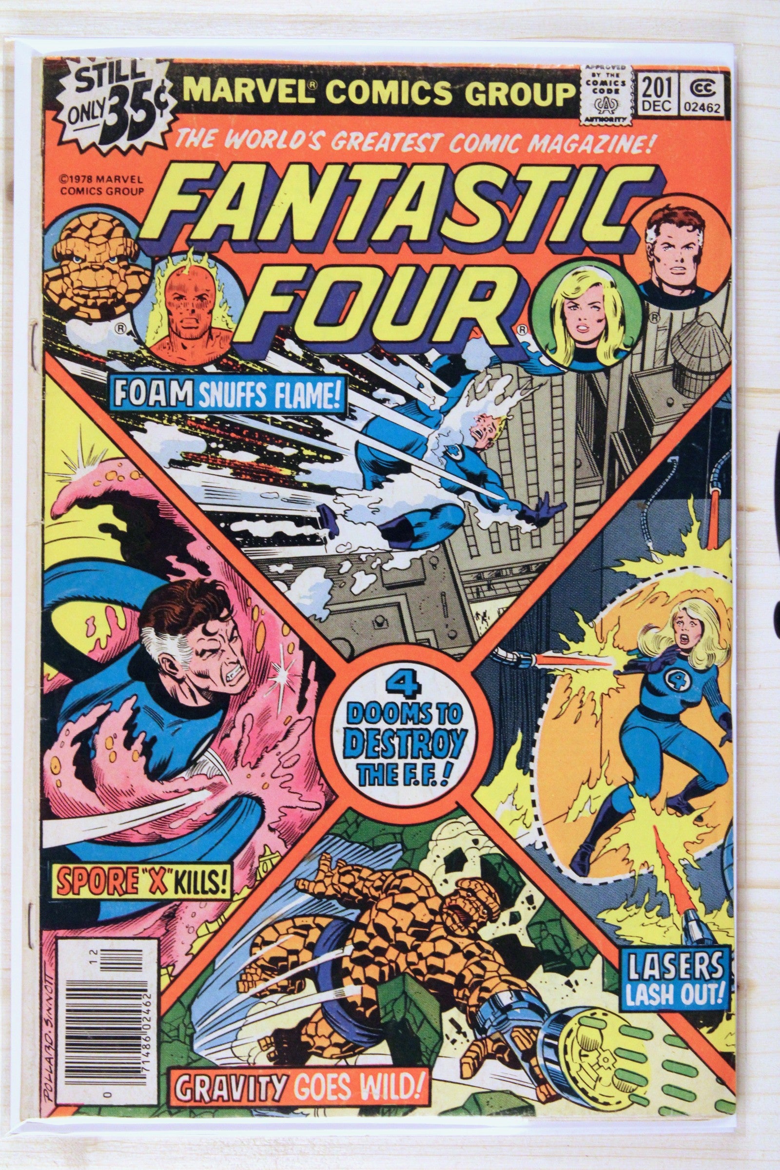 Fantastic Four #201 – Marvel (1978) 5.5 FN- Joe Sinnott cover | Newsstand Edition