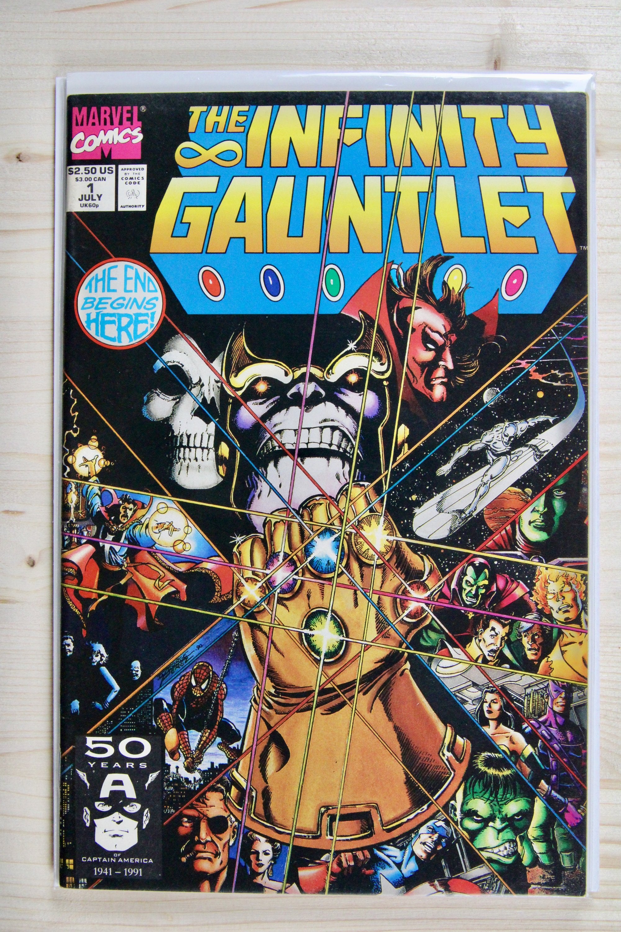 The Infinity Gauntlet #1 – Marvel (1991) 9.4 NM "Infinity Trilogy" Infinity Gauntlet